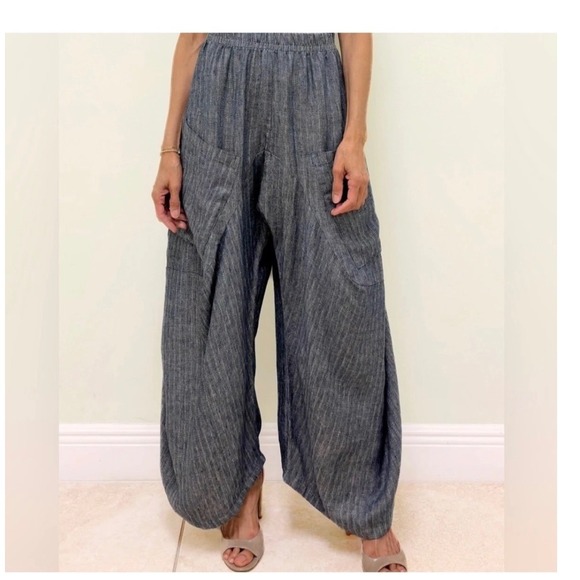 DRESS TO KILL Harem Wide Leg Pant Barrel Latern Balloon Size 1 Black‎ - Picture 5 of 5